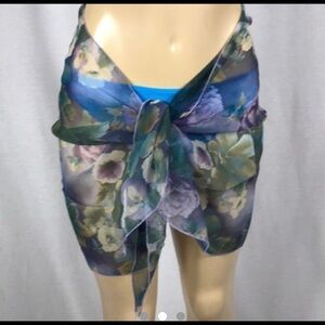 Zuliana Floral Print Sarong Skirt/Cover Up.
Made in USA New With Tags